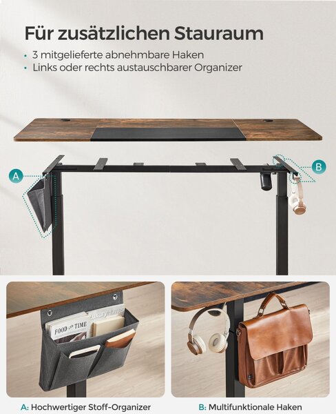 Birou reglabil Songmics Maro 160x70x120 cm