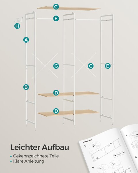 Cuier Songmics Bej 94.5x40x180 cm