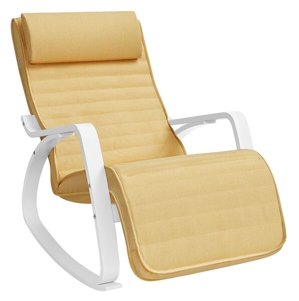 Scaun balansoar Songmics Galben 121.5x67x84 cm