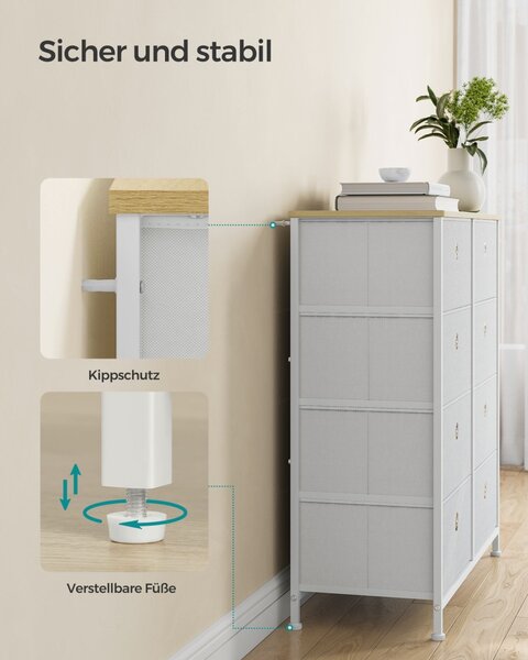 Comoda Songmics Alb 80x30x81.5 cm