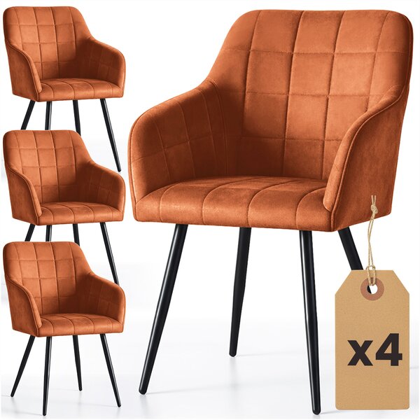Set 4 scaune de sufragerie Luxemburg (cupru + negru). Promo -18%. 1152278
