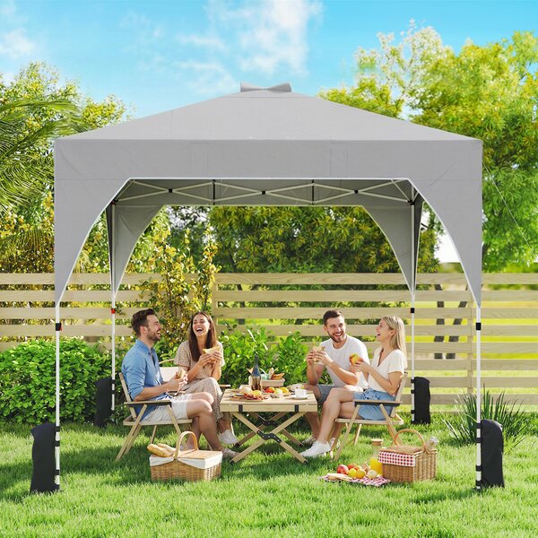 Outsunny Pavilion 3x3m Pliabil, Montaj Ușor cu Buton, UPF 50+ Protecție | Aosom Romania