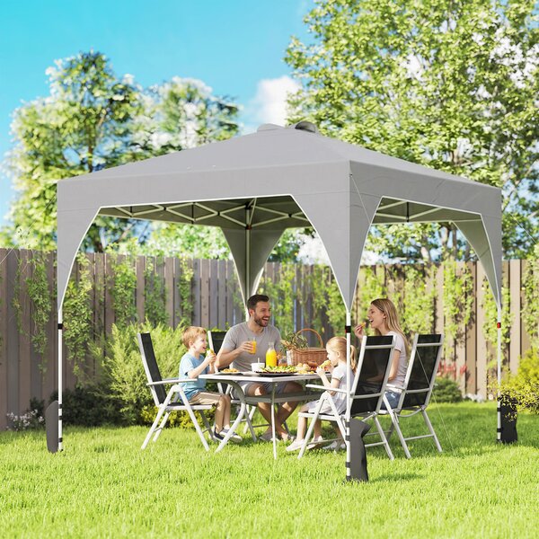 Outsunny Pavilion 3x3m Pliabil, Montaj Ușor cu Buton, UPF 50+ Protecție | Aosom Romania