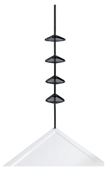 Raft pentru baie negru de colț telescopic Opal – Allstar