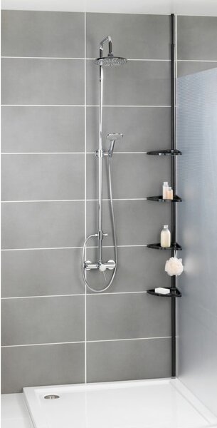Raft pentru baie negru de colț telescopic Opal – Allstar