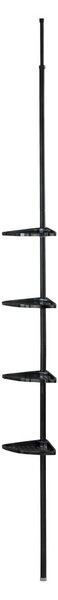 Raft pentru baie negru de colț telescopic Opal – Allstar