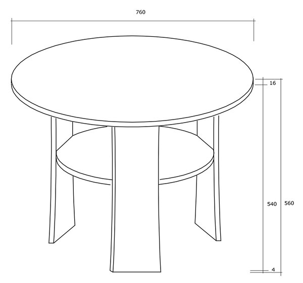 Măsuță de cafea Ryall 1D. 746773