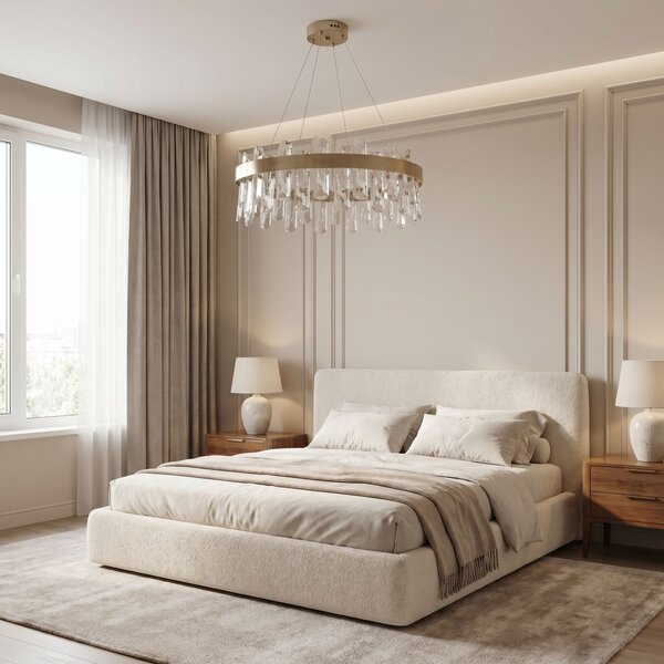 Lampă suspendată LED din cristal SWE074-1CP 50cm Brushed Gold