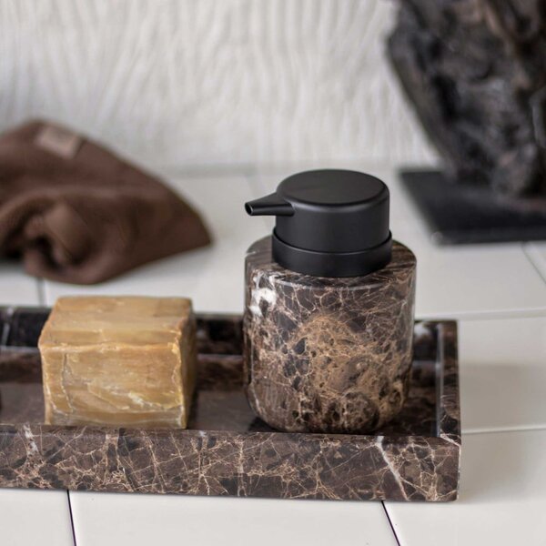 Dozator de săpun lichid maro din marmură 200 ml Marble – Mette Ditmer Denmark
