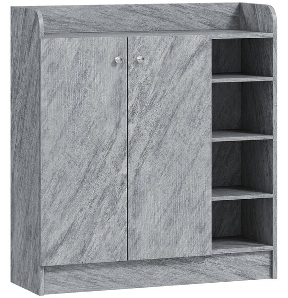 Homcom Dulap Pantofi 83×30×90 cm – Lemn, 12 Perechi, Culoare Cafenie | Aosom Romania
