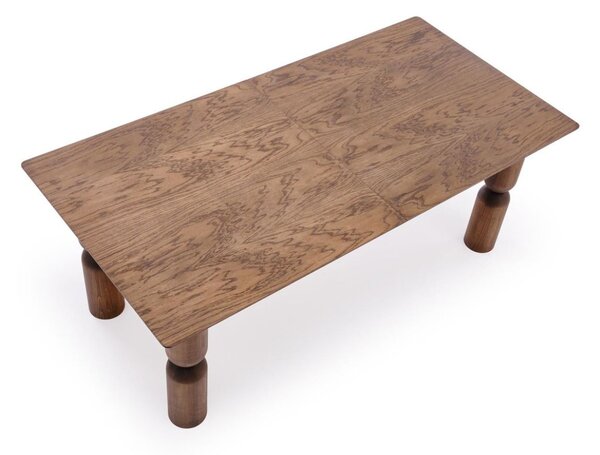 Masă de dining extensibilă Melton, nuc deschis (200–300x101 cm)