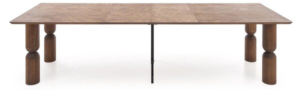 Masă de dining extensibilă Melton, nuc deschis (200–300x101 cm)