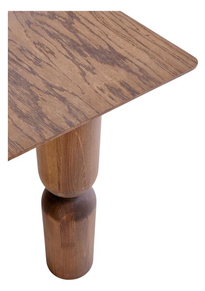 Masă de dining extensibilă Melton, nuc deschis (200–300x101 cm)