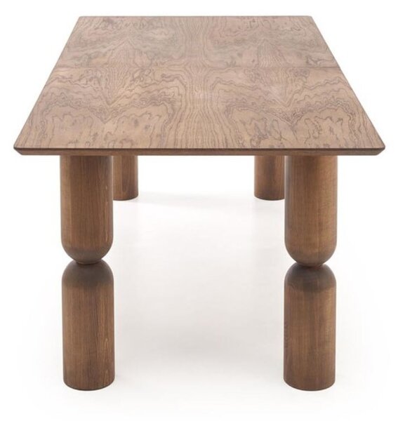 Masă de dining extensibilă Melton, nuc deschis (200–300x101 cm)