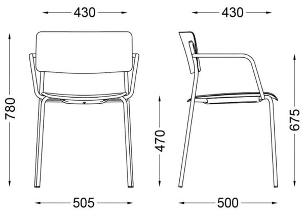Scaun de conferință Hubi 4L Arm Wood