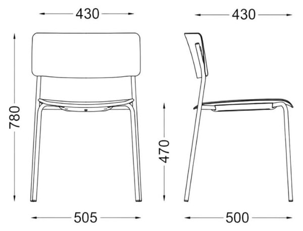 Scaun de conferință Hubi 4L Wood