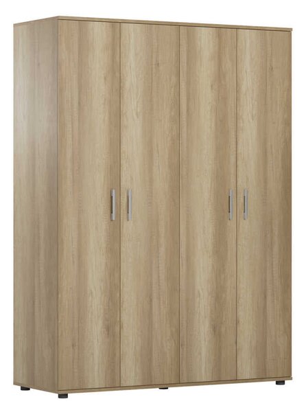 Dulap Haine Adore Trendline cu 4 usi, Natur, 137x187x51 cm