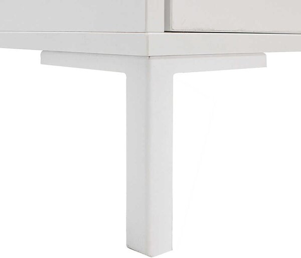 Masuta Cafea Adore cu sertar si picioare metalice, Alb - Maro - Natur, 90x42x90 cm