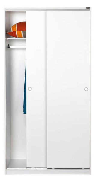 Dulap Haine Adore cu 2 usi glisante si 6 compartimente, Alb, 94x182x52 cm