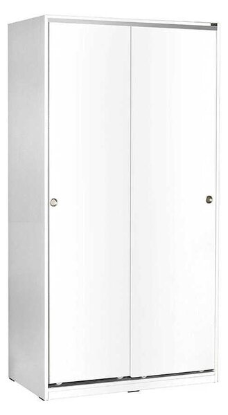 Dulap Haine Adore cu 2 usi glisante si 6 compartimente, Alb, 94x182x52 cm
