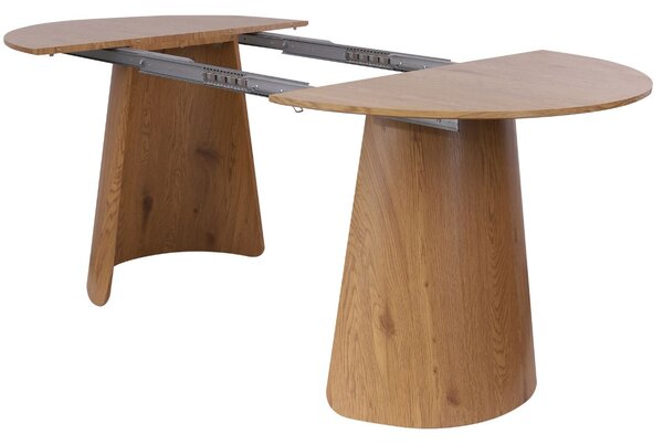 Masă rotundă extensibilă Enzo M Plus, stejar sălbatic (100-180 cm)