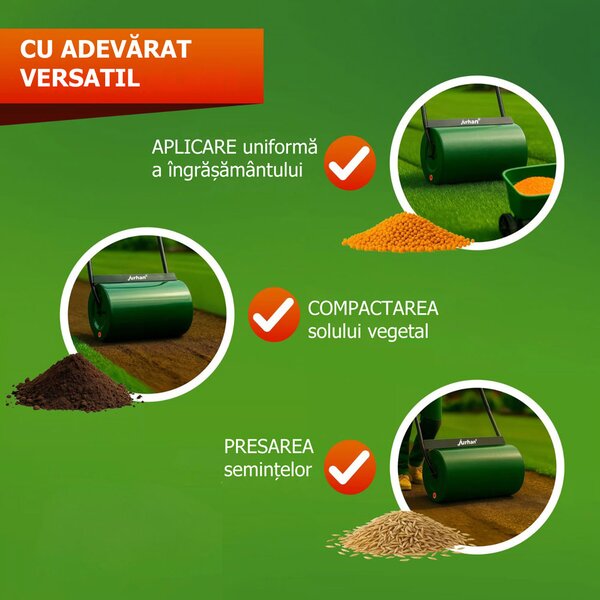 Cilindru pentru gazon FARMER, 57cm, verde Jurhan