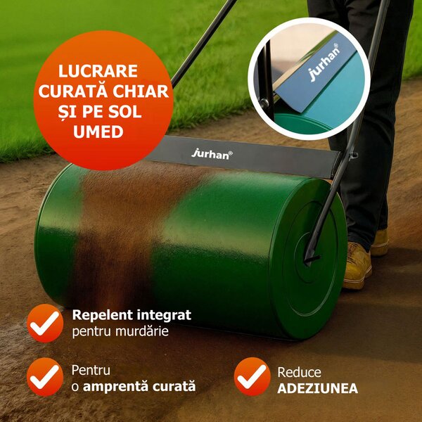 Cilindru pentru gazon FARMER, 57cm, verde Jurhan