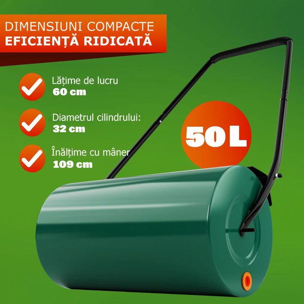 Cilindru pentru gazon FARMER, 57cm, verde Jurhan