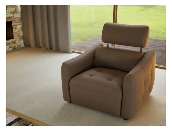 Fotoliu din piele naturala Davos cu recliner