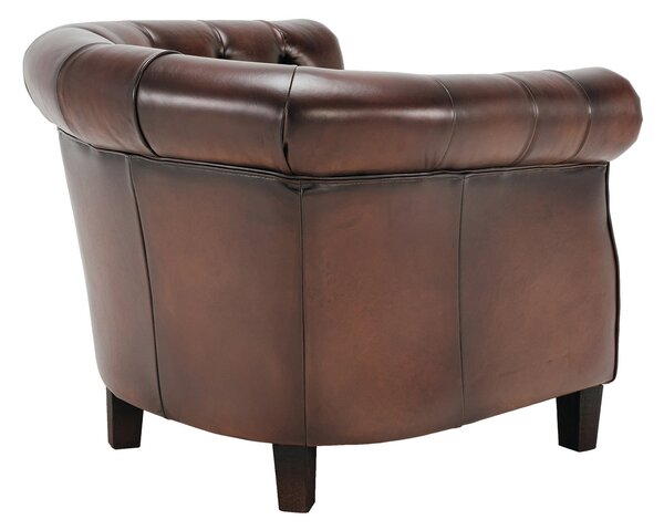 Fotoliu din piele Chesterfield Golding DarkBrown