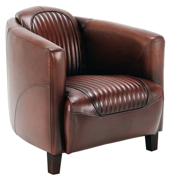 Fotoliu coupé din piele DarkBrown