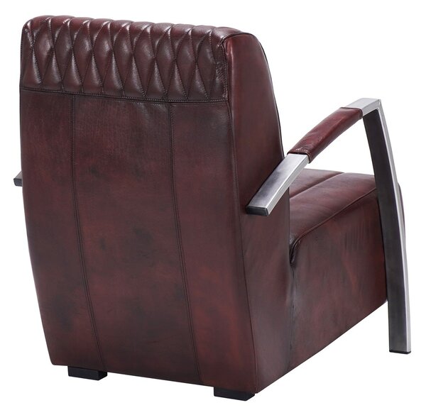 Fotoliu din piele Kompass DarkBrown