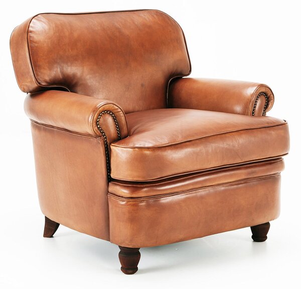 Fotoliu din piele Kaffka DarkBrown