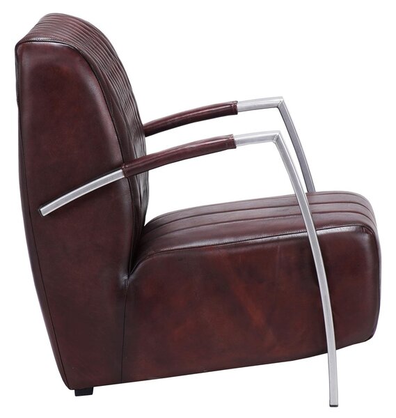 Fotoliu din piele Kompass DarkBrown