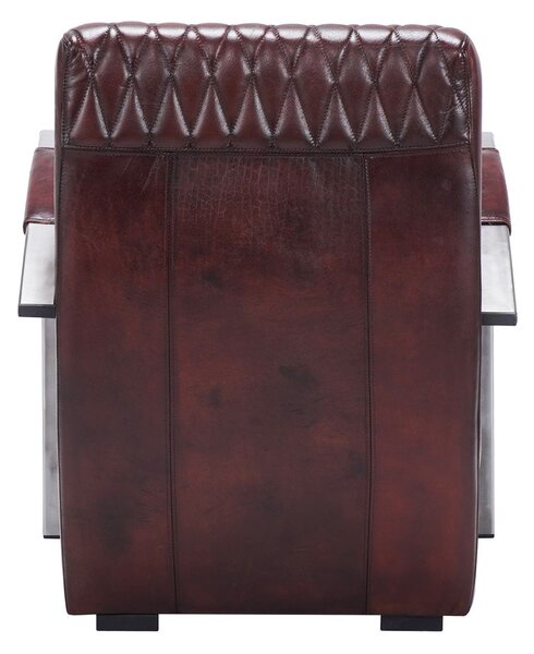 Fotoliu din piele Kompass DarkBrown