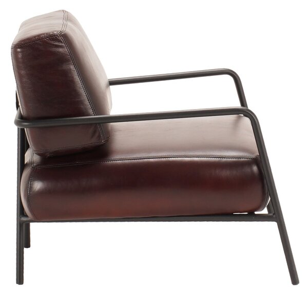 Fotoliu din piele Mokuno DarkBrown
