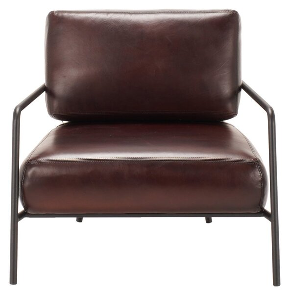 Fotoliu din piele Mokuno DarkBrown