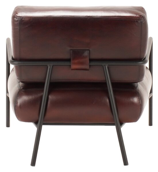 Fotoliu din piele Mokuno DarkBrown