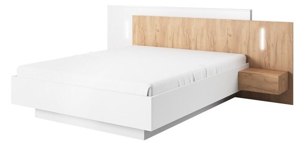 Pat Tororli 106 Cu noptiereDublu, Alb, 160x200, PAL laminat, 26x22x10cm