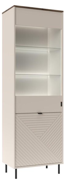 Vitrină Explicaba 2 (cashmir + stejar castello) . 1116333