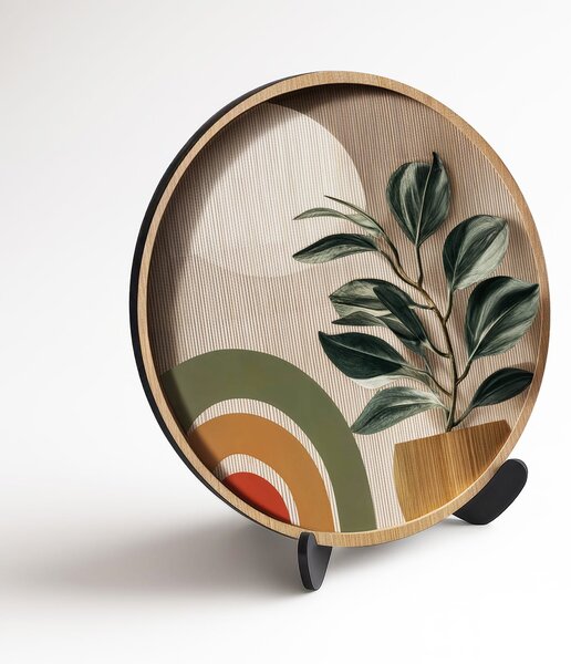 DUBLEZ | Tablou decorativ din lemn - Plantă | Imprimare UV premium
