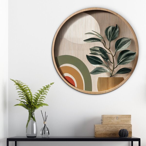 DUBLEZ | Tablou decorativ din lemn - Plantă | Imprimare UV premium
