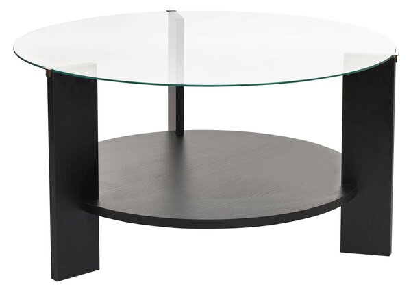 Măsuţă de cafea, Hanah Home, Culoare: Negru de lemn Transparent