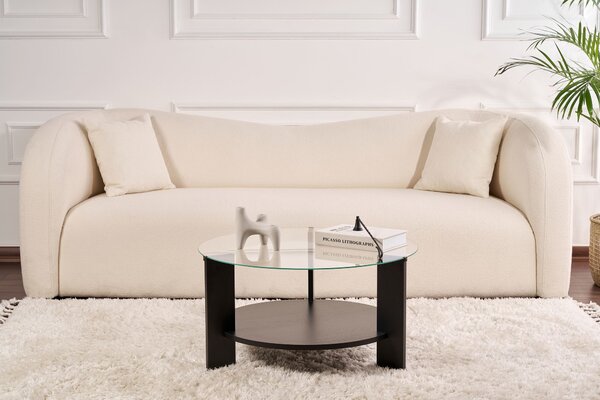 Măsuţă de cafea, Hanah Home, Culoare: Negru de lemn Transparent