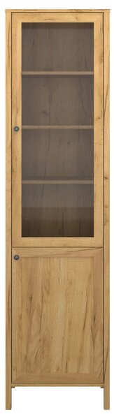 Vitrina KLARK, stejar auriu, PAL laminat, 55x42x210 cm