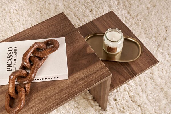 Măsuţă de cafea, Hanah Home, Culoare: Nuc