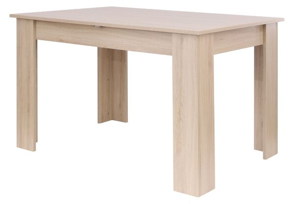 Masă de dining extensibilă Palermo, stejar natural (120-160x80 cm)