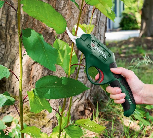 Foarfeca de gradina Parkside fara fir de 4V, cu acumulator inclus