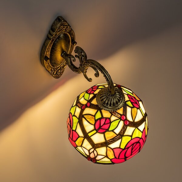 Brilagi - Lampă de perete Tiffany din vitralii GARLAN 1xE27/40W/230V