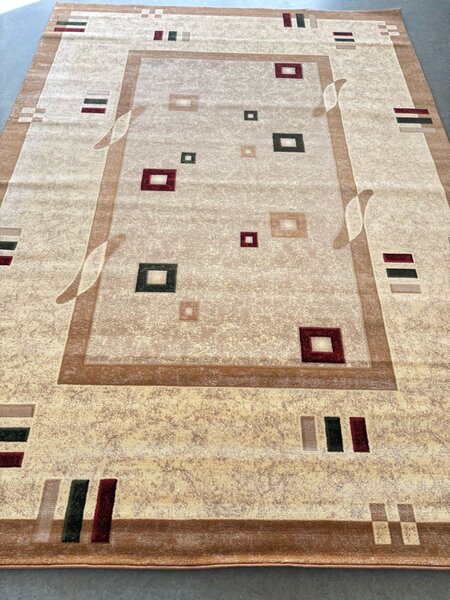Covor Clasic Sufragerie Dormitor, Model Lotos 579 110, Crem Bej Crem, 150x230